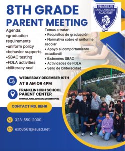 8th grade parent meeting